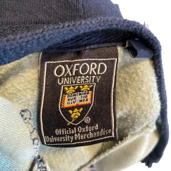Oxford University Green College Crest Coat Of Arms Long Y2K Hoodie Size Large - Picture 6 of 16